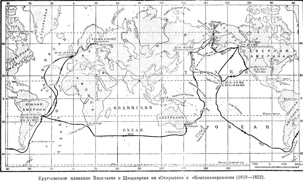 Карта морской экспедиции
